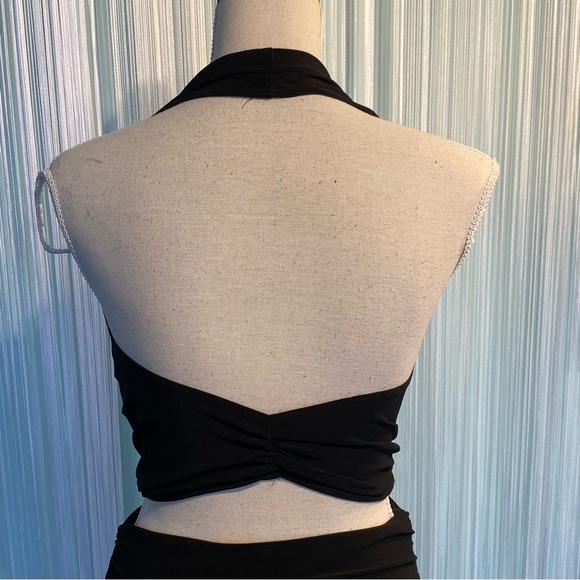 Sirens Black Halter Neck Midi Dress Size XS - Picture 8 of 17